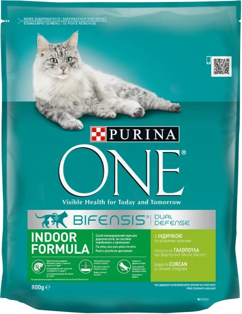 Сухий корм для кішок 800 г. Purina One Indoor Formula Cat Turkey