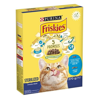 Корм 270 г. Purina Friskies Sterilised, лосось та тунець з овочами