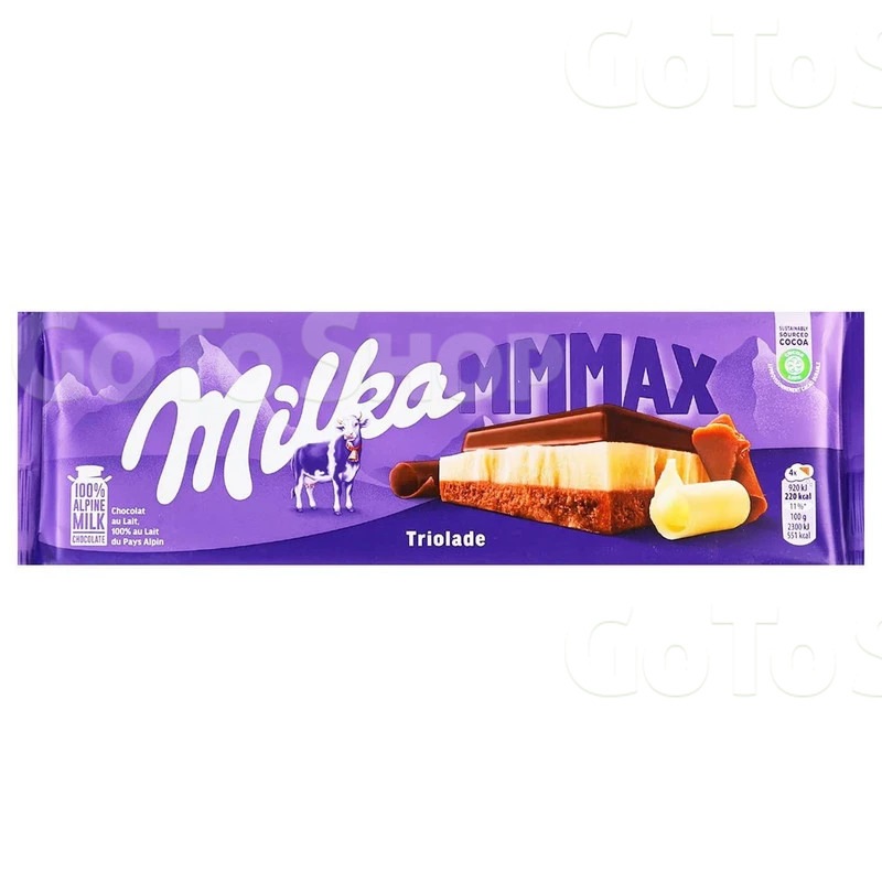 Шоколад білий та молочний Milka Triolade тришаровий 270 г