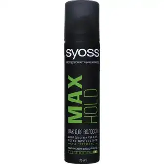 Лак для волосся Syoss Max Hold Mega Strong 75 мл