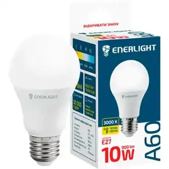 Лампа Enerlight світлодіодна A60 10Вт 3000K  E27