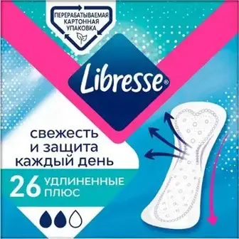 Прокладки щоденні Libresse Dailies Protect Long Plus 26 шт.