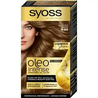 Фарба для волосся Syoss Luxurious Shine Oleo intense №6-80 золотистий русявий