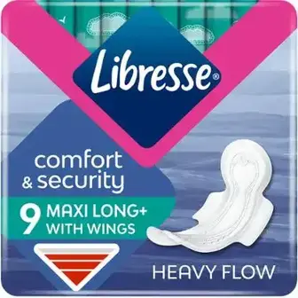 Прокладки Libresse Maxi long with wings Comfort&Security 9 шт
