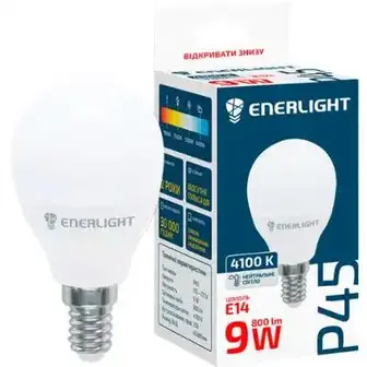 Лампа світлодіодна Enerlight P45 9Вт 4100K E14