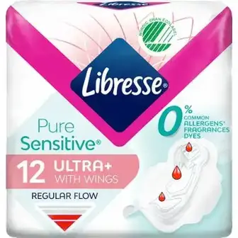 Прокладки Libresse Pure Sensitive Ultra+ Нормал 12шт