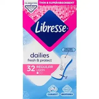 Прокладки щоденні Libresse Dailies Fresh Protect Normal Plus 32 шт.