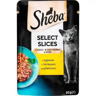 Корм для котів Sheba Selection in Sauce волога з куркою в соусі 85 г