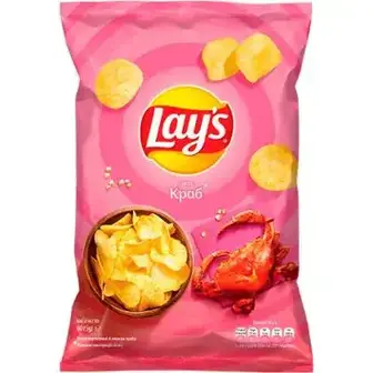 Чіпси Lay's зі смаком краба картопляні 60 г