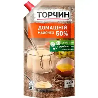 Майонез Торчин Домашній 50% 520 г