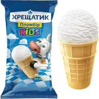 Морозиво Хрещатик Kids пломбір 15% 70 г