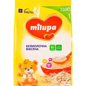 Дитяча каша Milupa вівсяна безмолочна від 6-ти місяців 170 г