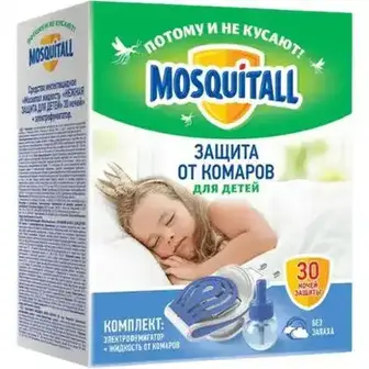 Рідина Mosquitall від комарів Ніжний захист для дітей 45 ночей 30 мл