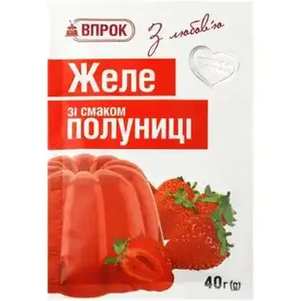 Желе Впрок зі смаком Полуниці 40 г
