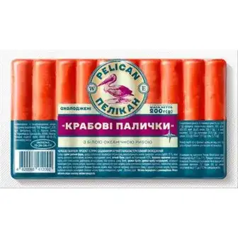 Палички крабові Pelikan охолоджені 200 г