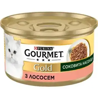 Консерва для кішок Gourmet Gold Соковита насолода з лососем 85 г