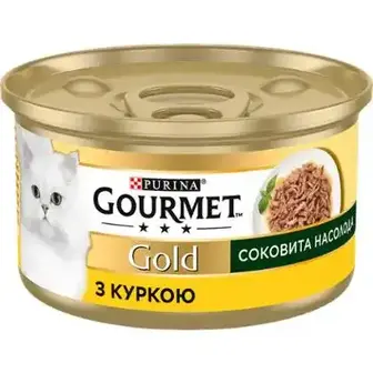 Консерва для кішок Gourmet Gold Соковита насолода з куркою 85 г