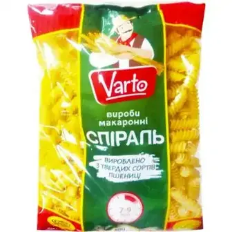 Макаронні вироби Varto Спіраль, 400 г