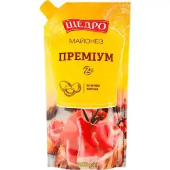 Майонез Щедро Преміум 72% 300 г