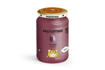 Дитяче пюре Малятко Слива, 180 г