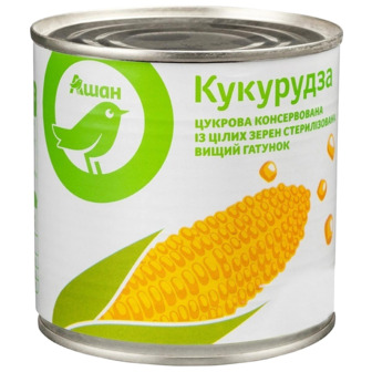 Кукуруза консервированная сахарная Auchan, 420 г