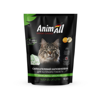 Наповнювач для котячого туалету силікагелевий AnimAll Emerald Green 5 л