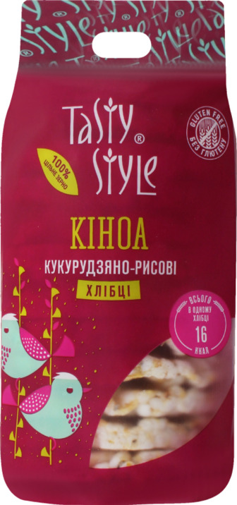 Хлібці кукурудзяно-рисові з кіноа Tasty Style м/у 100г