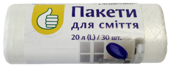 Пакет для сміття Pouce 20л/30шт білий