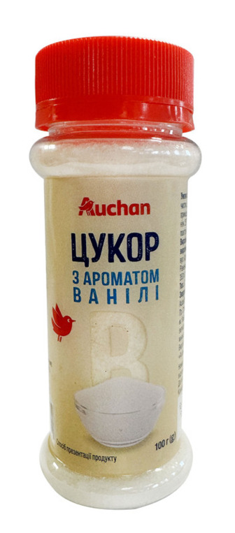 Ванільний цукор Auchan в баночці, 100 г