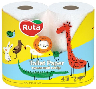 Туалетний папір Ruta двохшаровий Kids 4 шт (4820202895749)