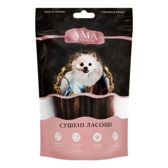 Ласощі для собак AMA Treats Кишка яловича 100 г (4820241161140)