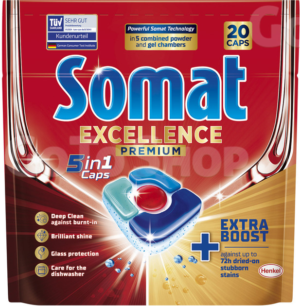 Капсули для посудомийної машини Somat Exellence 5-в-1 20 шт (9000101808384)