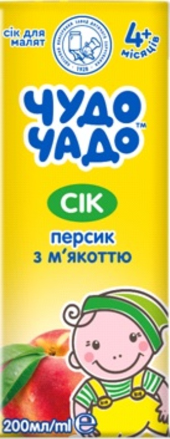 Сік Чудо-Чадо Персик з м'якоттю 200мл т/п