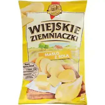 Чіпси Wiejskie Ziemniaczki картопляні зі смаком вершкового масла із сіллю 130 г