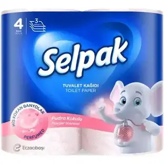 Папір туалетний трьохслойна Powder Scented Perfumed Selpak 4шт