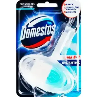 Туалетний блок Domestos Атлантік Сила 3в1 гігієничний підвісний 35г