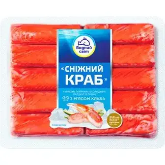 Крабові палички Водний світ Сніжний Краб охолоджені 250 г