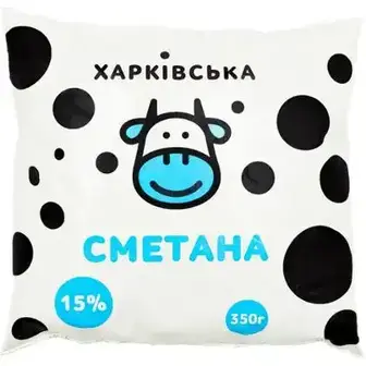 Сметана Харківська 15% 350 г