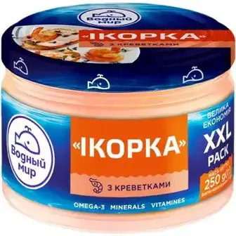 Паста Водний Світ з ікрою скандинавської риби і креветками 250 г
