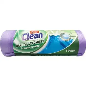 Пакети для сміття Varto Clean з затяжкою 35 л 30 шт