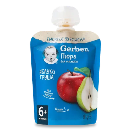 Пюре Gerber яблуко-груша, 90г