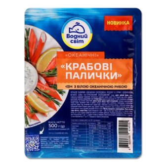 Палочки крабові Водний світ охолоджені, 500г (500г)