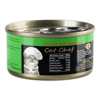 Корм для котів Cat Chef м'ясо курки зі спаржею, 80г