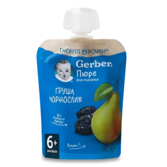 Пюре Gerber груша-чорнослив, 90г