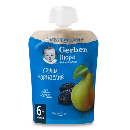 Пюре Gerber груша-чорнослив, 90г