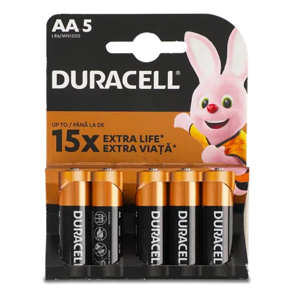 Батарейки Duracell AА LR6 MN1500, 5шт