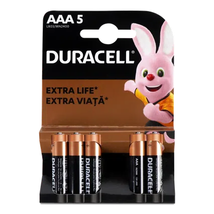 Батарейки Duracell AАA LR03 MN2400, 5шт