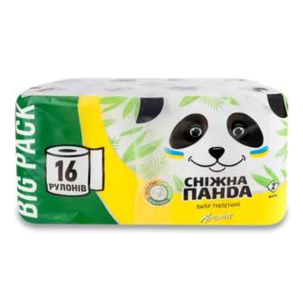 Папір туалетний «Сніжна панда» Aroma, 16шт (16шт)