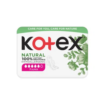 Прокладки гігієнічні Kotex Natural Super, 7шт