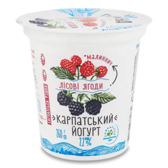 Йогурт «Галичина» лісові ягоди 2,2% стакан, 260г